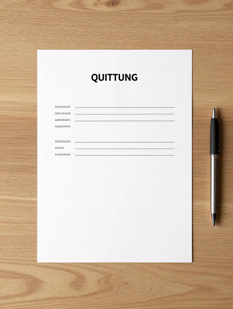 Quittung Vorlage – Kostenlos als Word, Excel & PDF