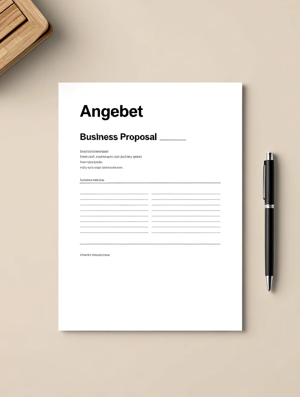 Angebot Vorlage – Kostenlos als Word, Excel & PDF