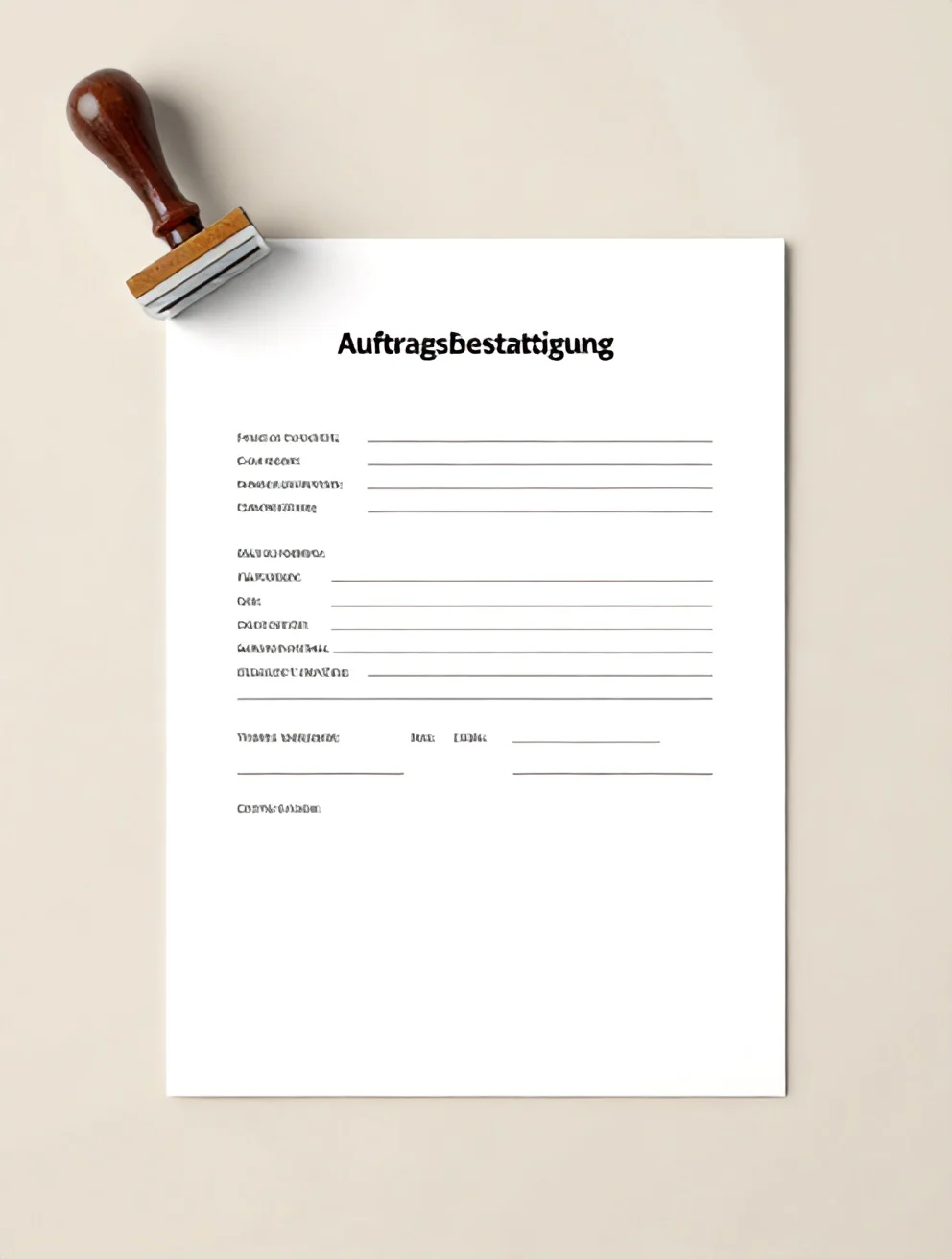 Auftragsbestätigung Vorlage – Kostenlos als Word & PDF
