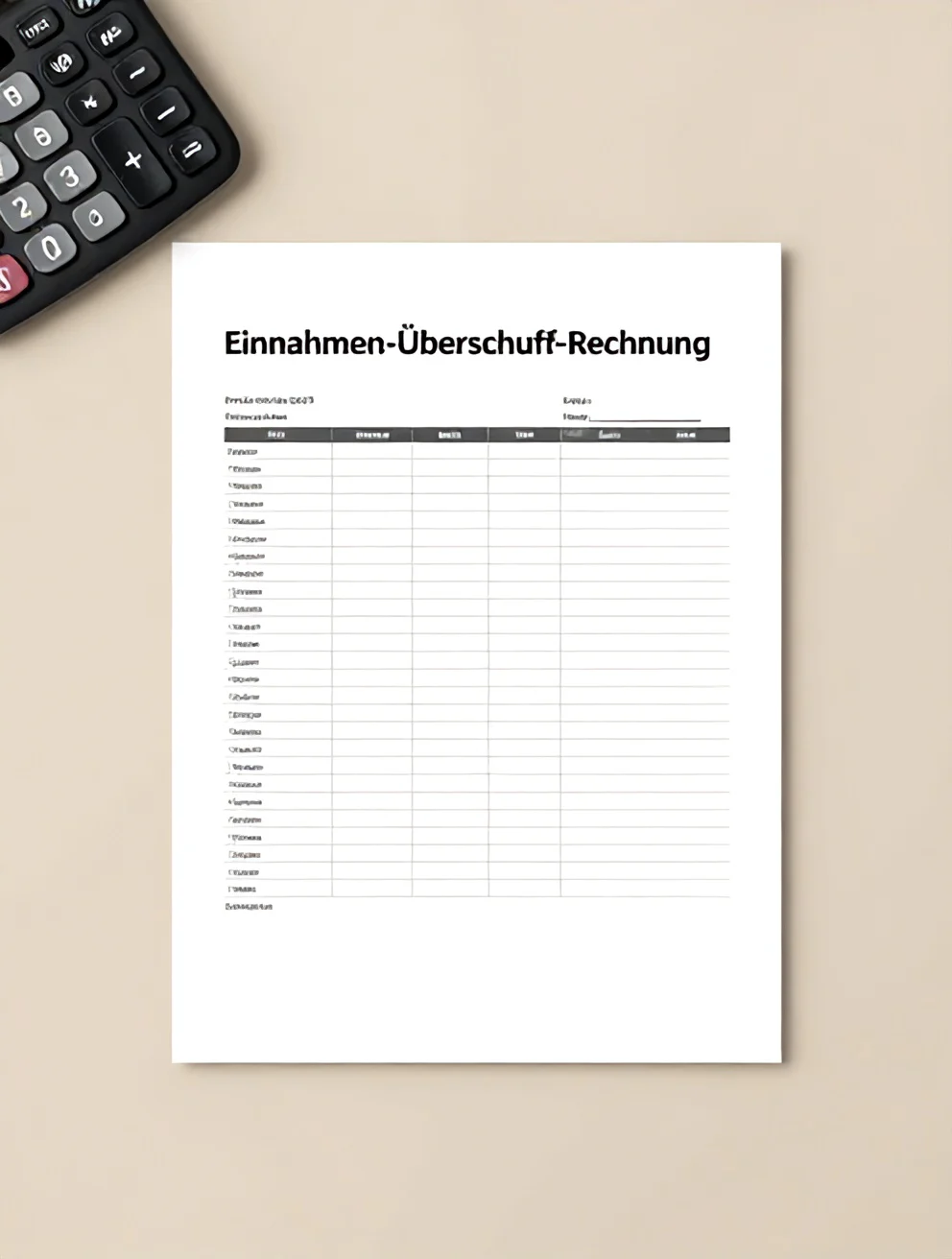 EÜR Vorlage – Kostenlos als Excel & PDF