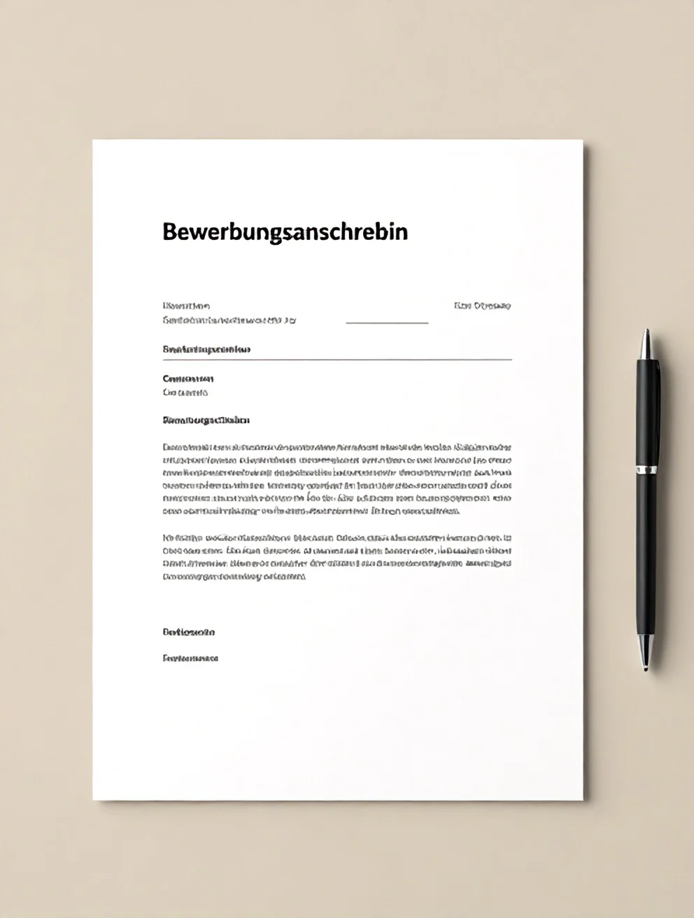 Bewerbungsanschreiben Vorlage – Kostenlos als Word & PDF