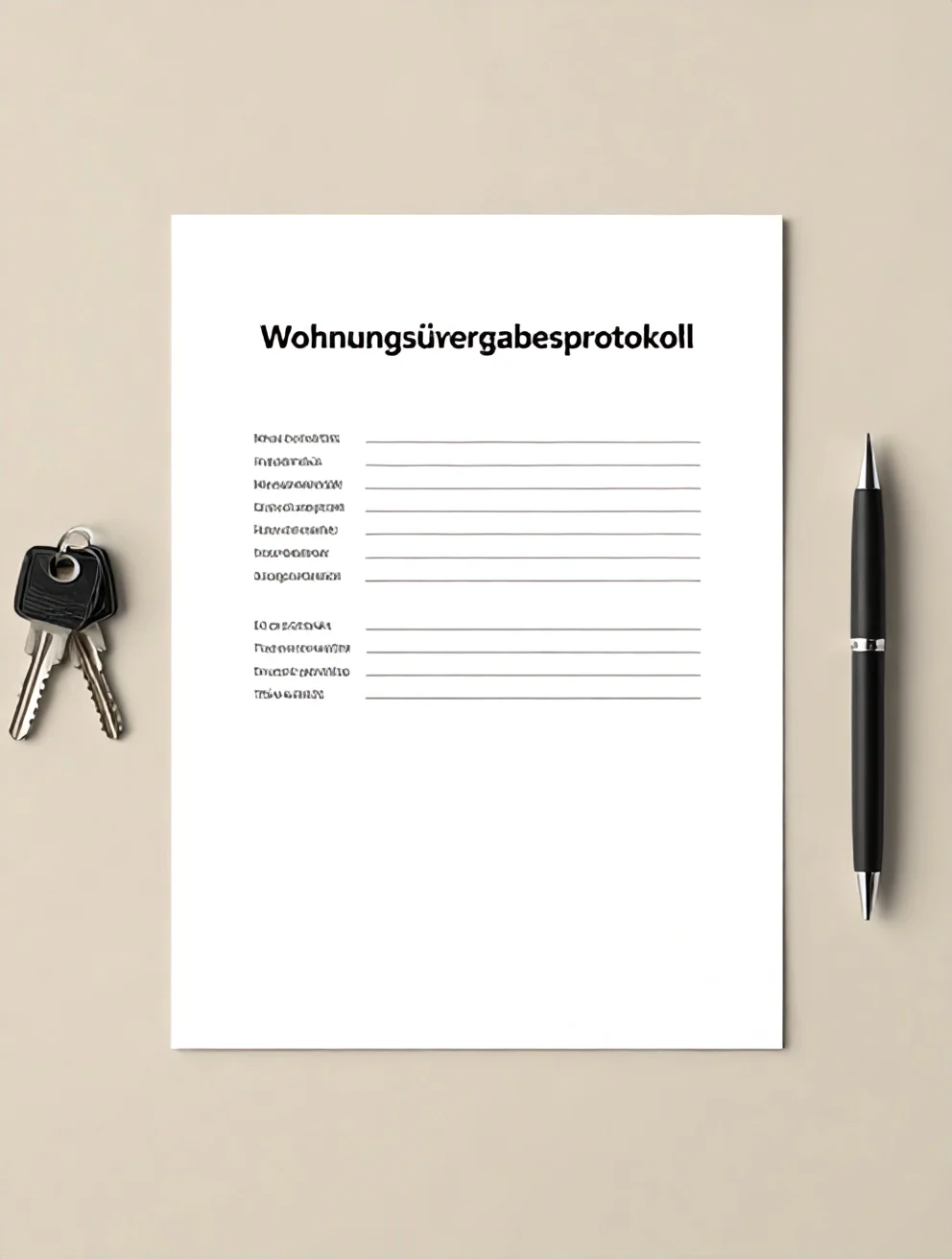 Wohnungsübergabeprotokoll Vorlage – Kostenlos als Word & PDF