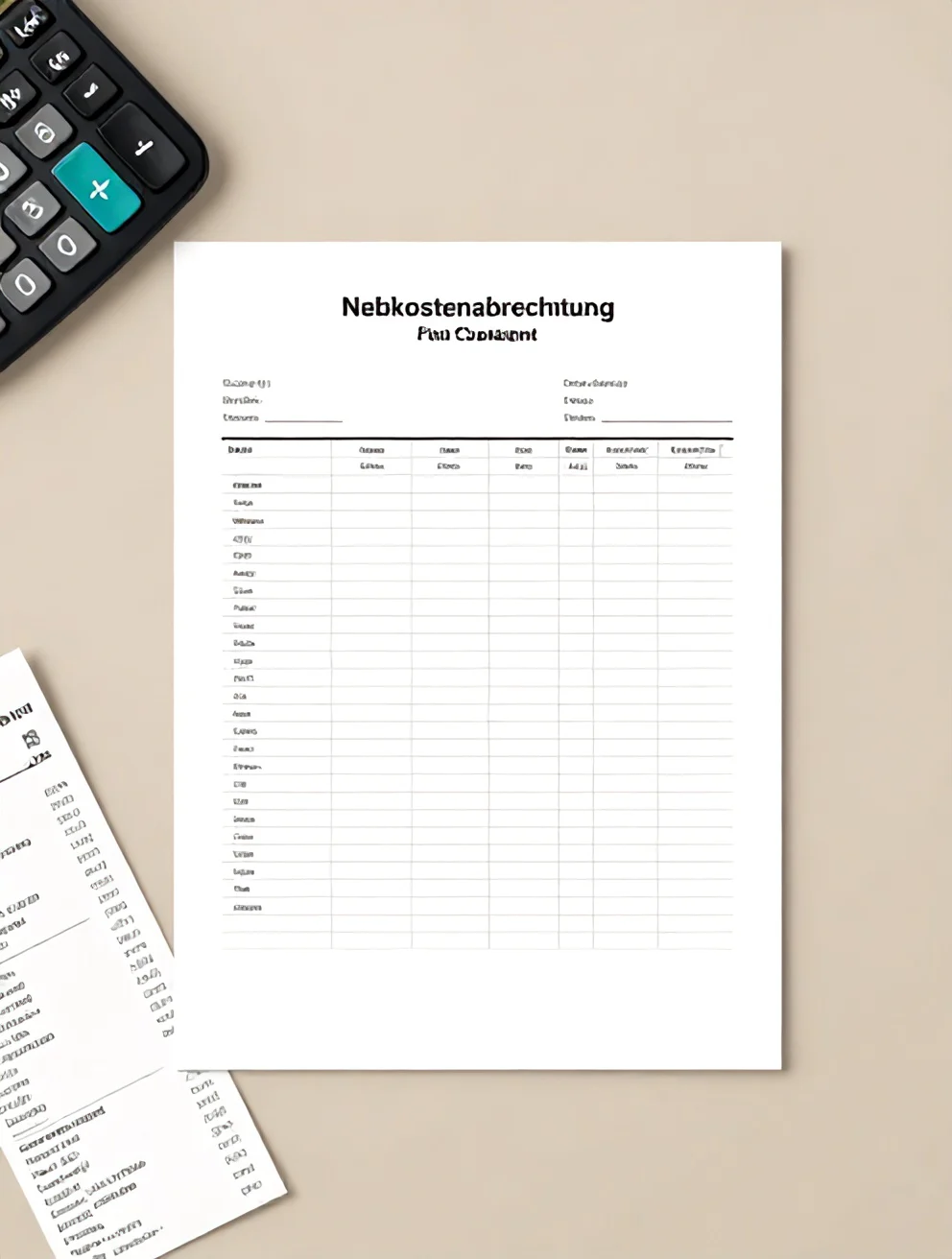 Nebenkostenabrechnung Vorlage – Kostenlos als Word & Excel