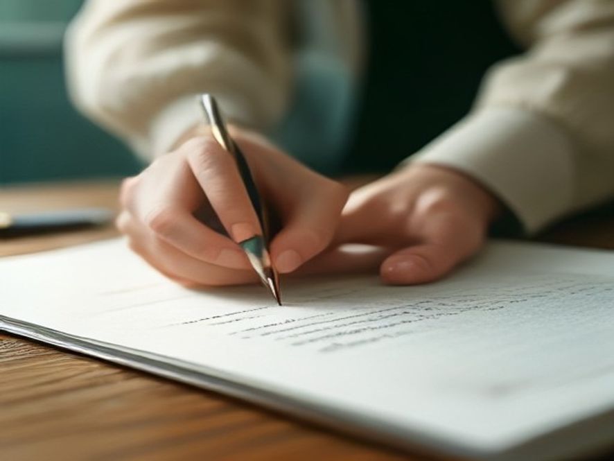 Formales Dokument wird unterschrieben