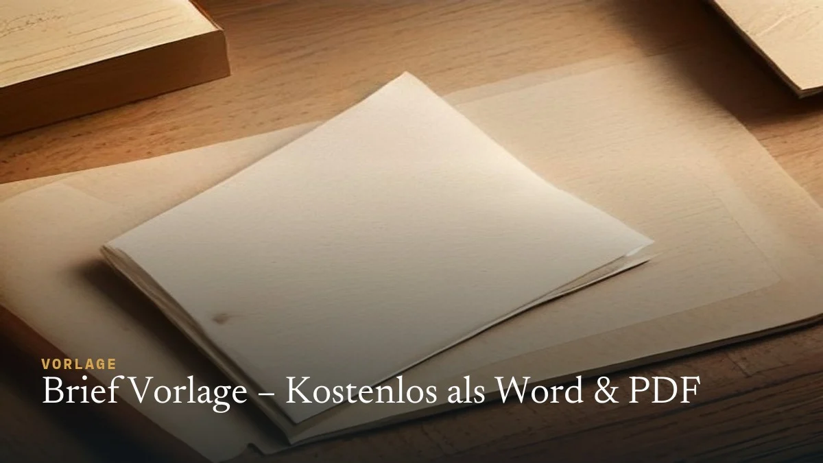Brief Vorlage – Kostenlos als Word & PDF