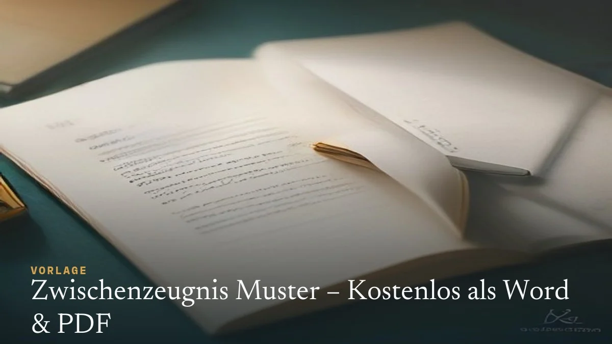 Zwischenzeugnis Muster – Kostenlos als Word & PDF