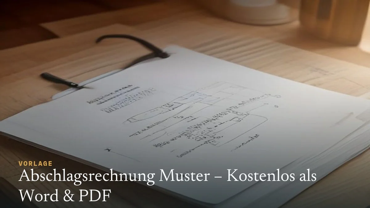 Abschlagsrechnung Muster – Kostenlos als Word & PDF