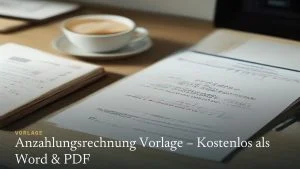 Anzahlungsrechnung Vorlage – Kostenlos als Word & PDF