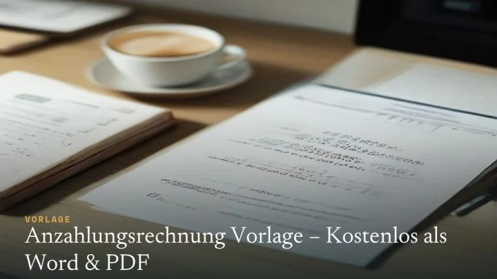 Anzahlungsrechnung Vorlage – Kostenlos als Word & PDF