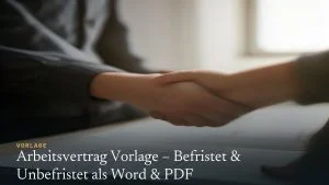 Arbeitsvertrag Vorlage – Befristet & Unbefristet als Word & PDF