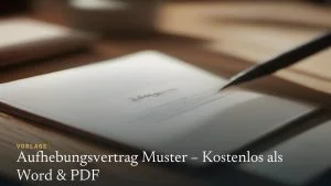 Aufhebungsvertrag Muster – Kostenlos als Word & PDF
