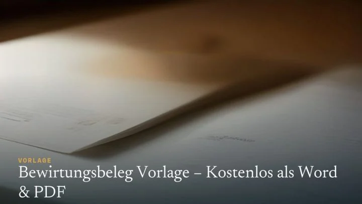 Bewirtungsbeleg Vorlage – Kostenlos als Word & PDF
