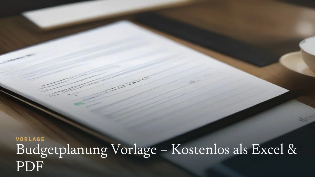 Budgetplanung Vorlage – Kostenlos als Excel & PDF