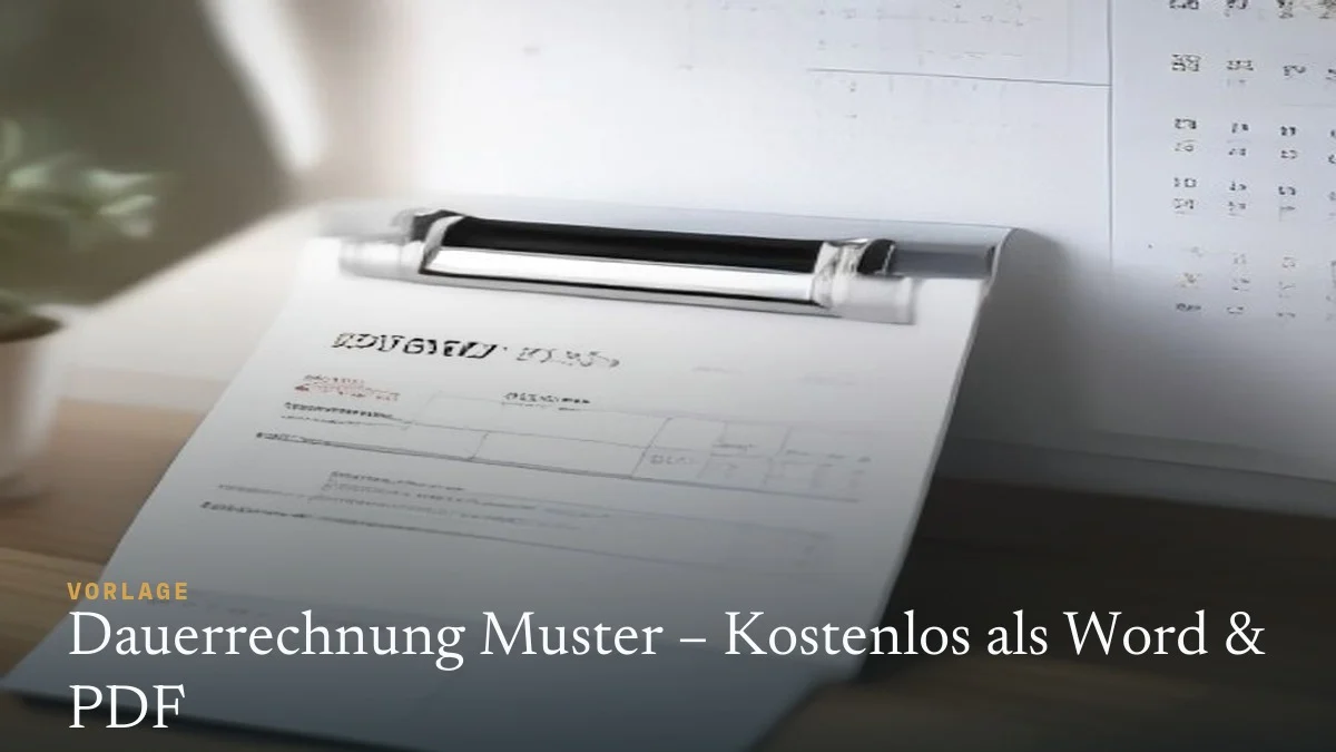 Dauerrechnung Muster – Kostenlos als Word & PDF