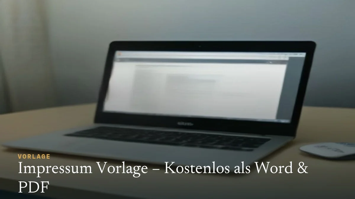 Impressum Vorlage – Kostenlos als Word & PDF