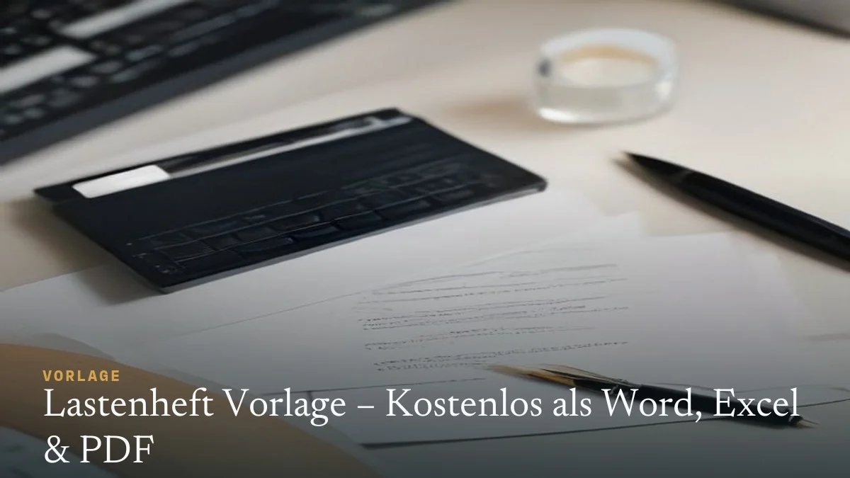 Lastenheft Vorlage – Kostenlos als Word, Excel & PDF