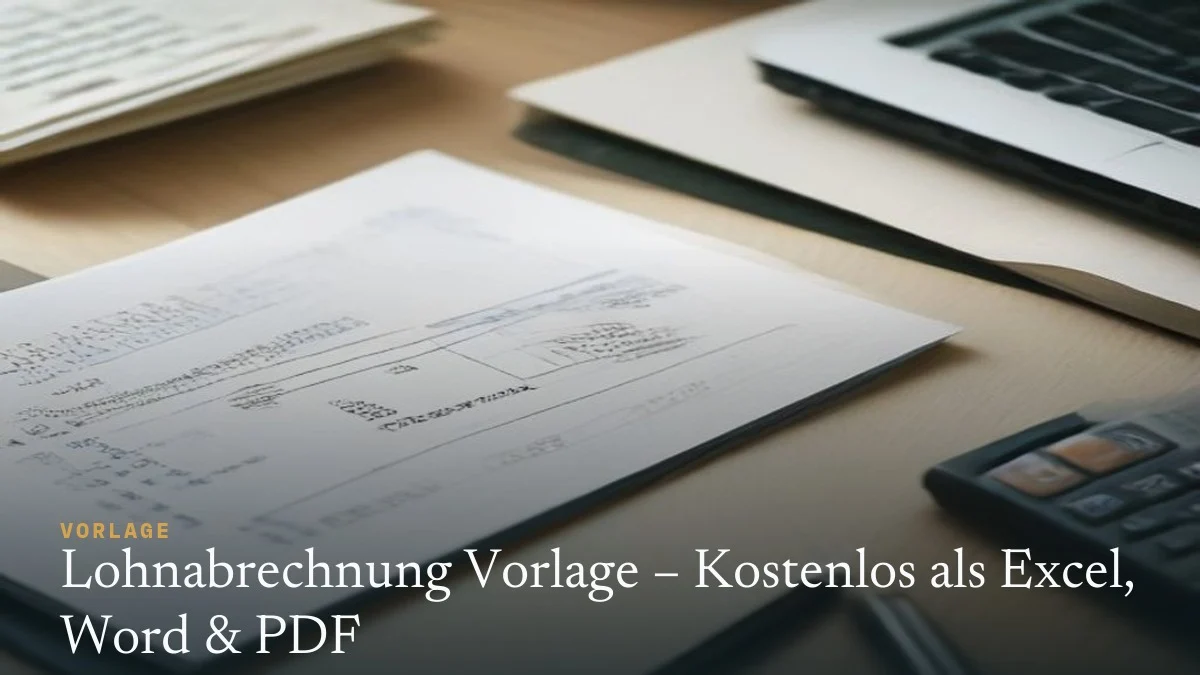 Lohnabrechnung Vorlage – Kostenlos als Excel, Word & PDF