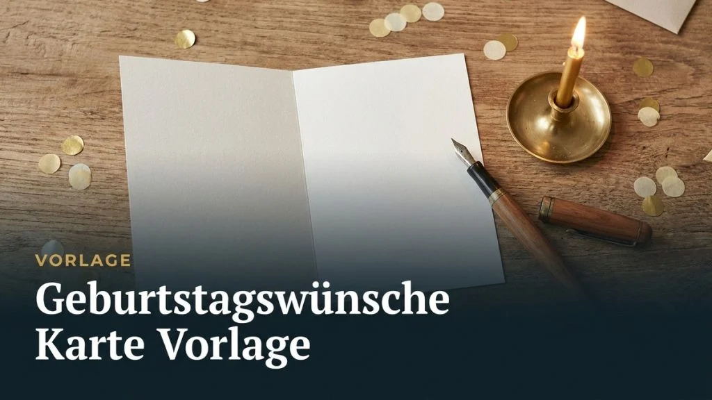 Geoeffnete Geburtstagskarte mit Geschenk und Kaffeetasse