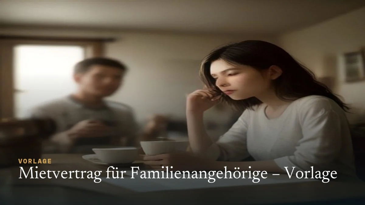 Mietvertrag für Familienangehörige – Vorlage mit steuerlichen Hinweisen