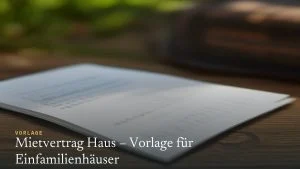 Mietvertrag Haus – Vorlage für die Vermietung eines Einfamilienhauses