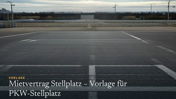 Mietvertrag Stellplatz – Vorlage für die Vermietung eines PKW-Stellplatzes