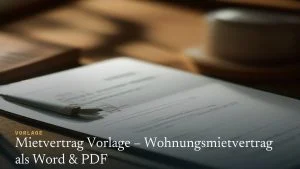 Mietvertrag Vorlage – Wohnungsmietvertrag als Word & PDF